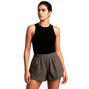 Georgie Womens Gray Snake Print Wide Leg Shorts Casual Pull On Style Size Small